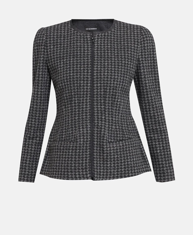 

Шерстяной пиджак Emporio Armani, серый