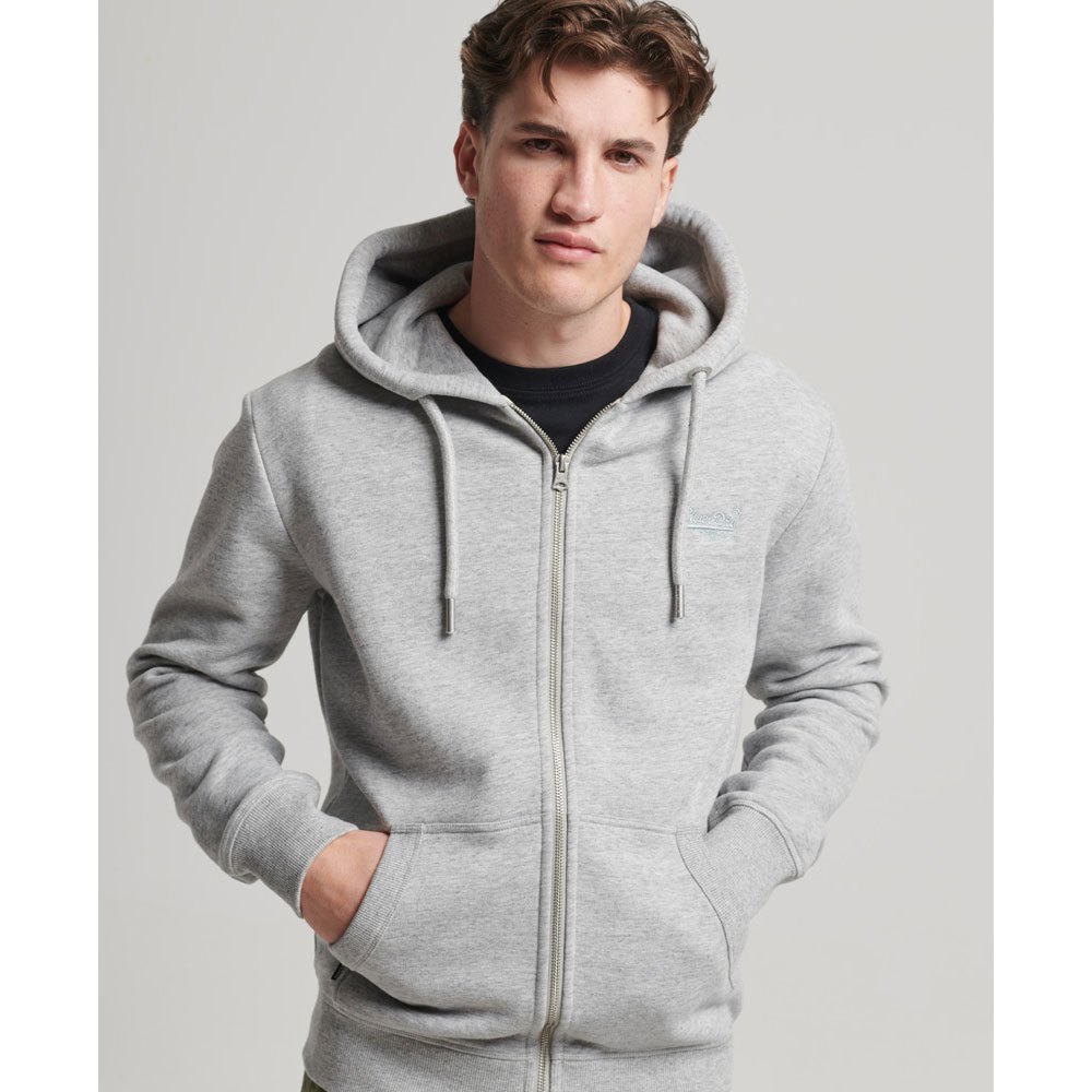 

Толстовка Superdry Vintage Logo Emb Full Zip, серый