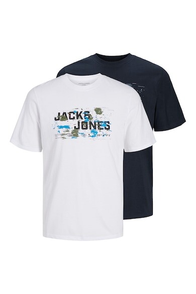 

Хлопковые футболки с логотипом, 2 шт Jack & Jones, белый, темно-синий