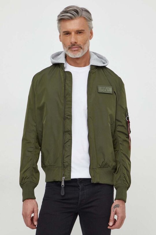 

МА-1 ТТ Куртка с капюшоном Alpha Industries, зеленый