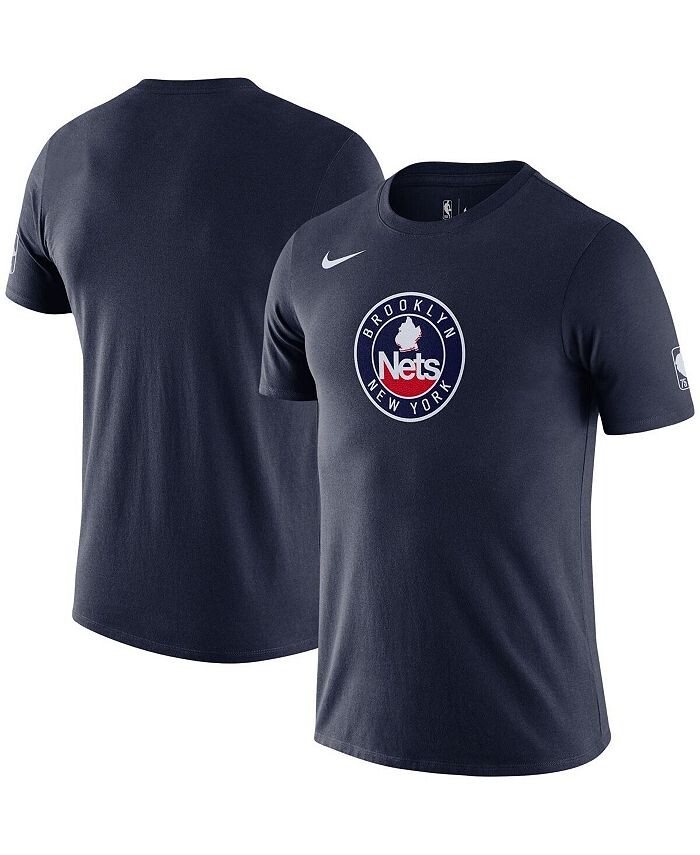 

Мужская темно-синяя футболка Brooklyn Nets 2021/22 City Edition Essential Logo Performance Nike, синий
