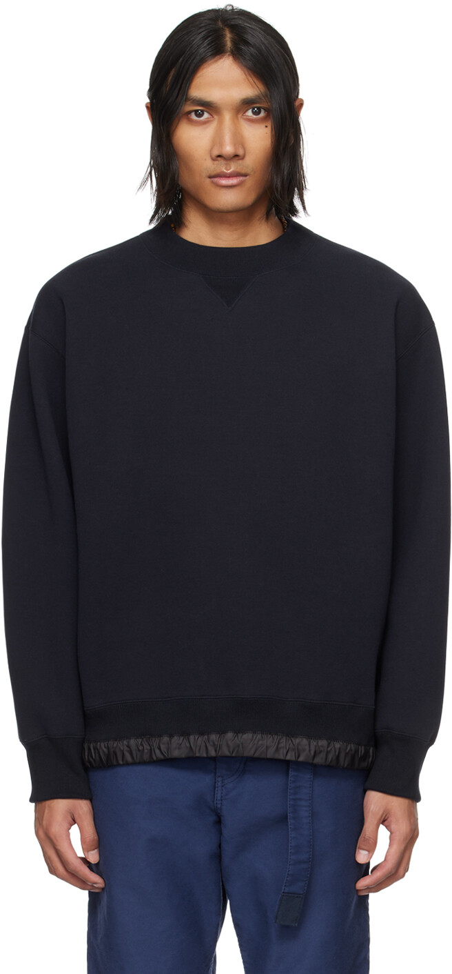 

Темно-синий свитшот с губкой Sacai, цвет Navy
