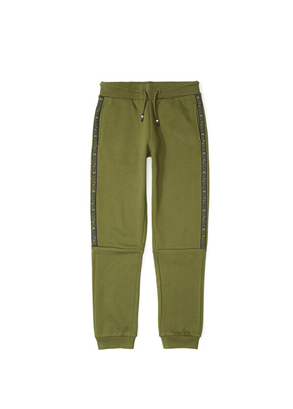 

Полосатый спортивный костюм для мальчика tape khaki с логотипом Tommy Hilfiger