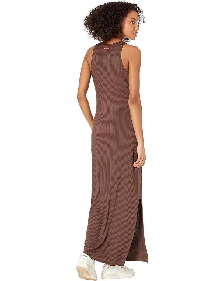 Платье Hard Tail Easy Paloma Dress in 5x3 Modal Rib, цвет Truffle