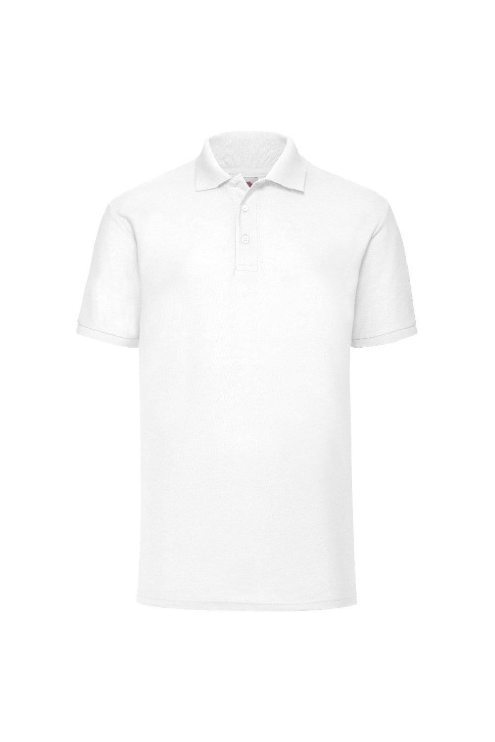 Рубашка поло с короткими рукавами из пике 65/35 , белый Fruit of the Loom