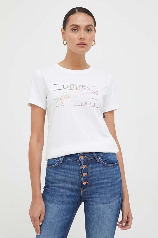 

Футболка из хлопка Guess, бежевый