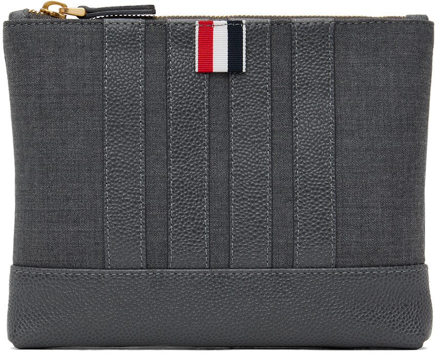 

Серая шерстяная сумка на 4 батончика Thom Browne