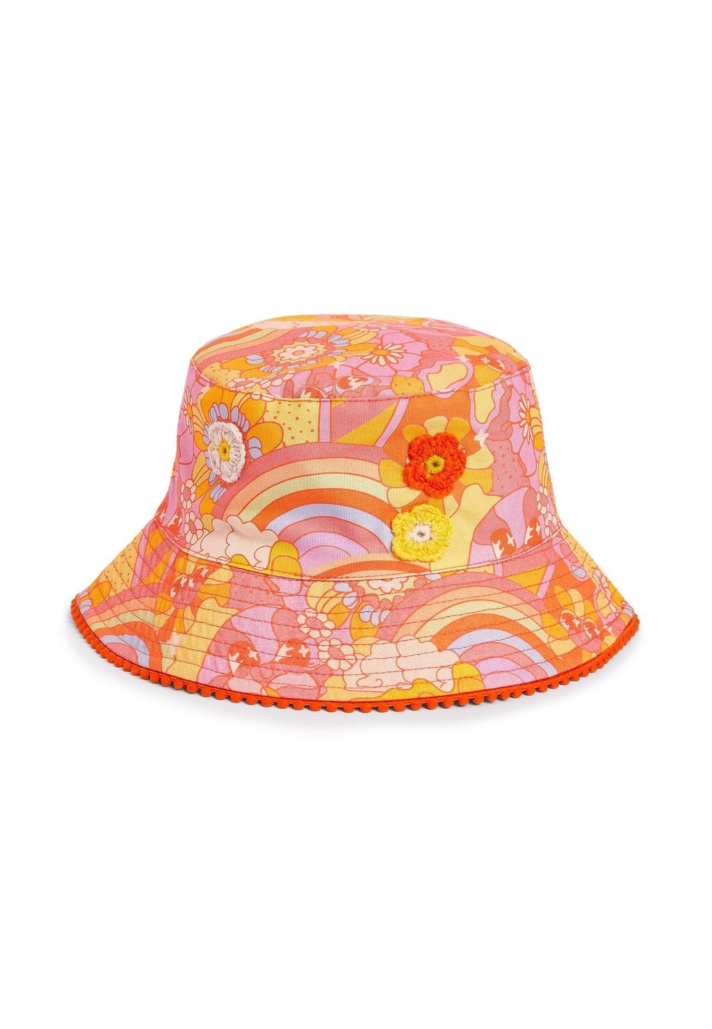 

Шапка Printed Bucket Hat Next, цвет orange retro