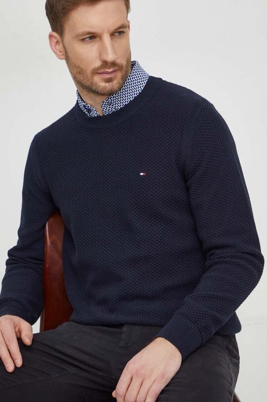 

Хлопковый свитер Tommy Hilfiger, темно-синий