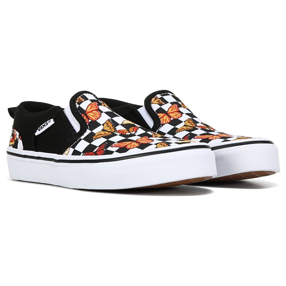 

Детские слипоны Asher Little/Big Kid Vans, черный