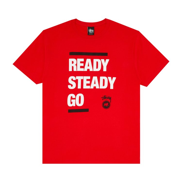 Футболка Stussy Ready Steady Go 'Red', красный