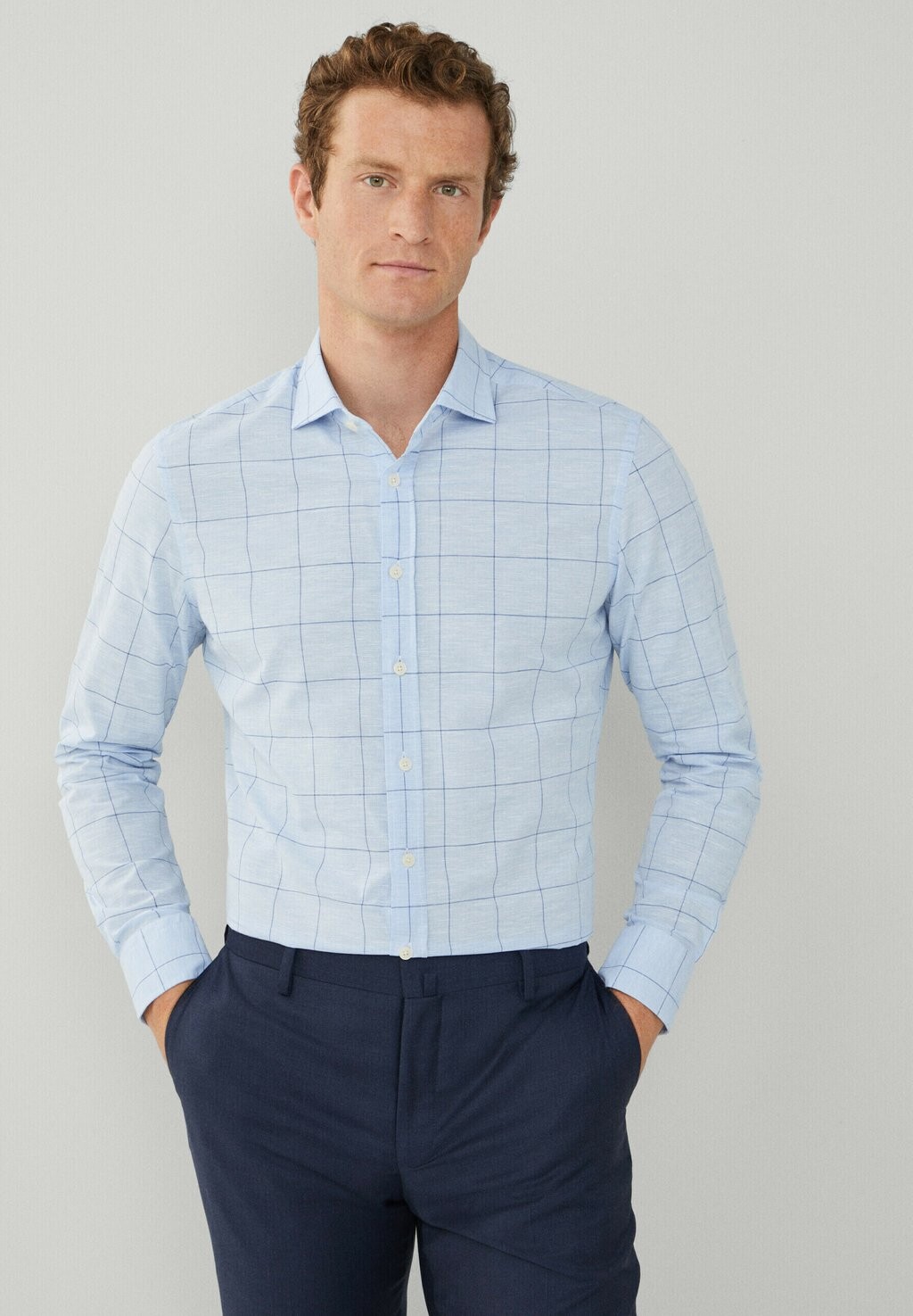 

Рубашка WINDOWPANE Hackett London, синий