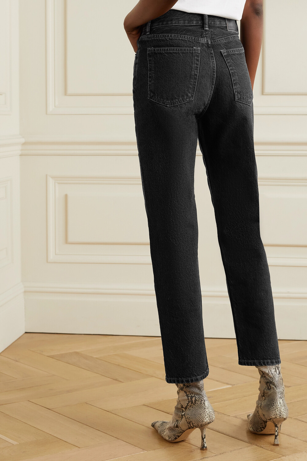 

ACNE STUDIOS Джинсы прямого кроя с высокой посадкой, черный