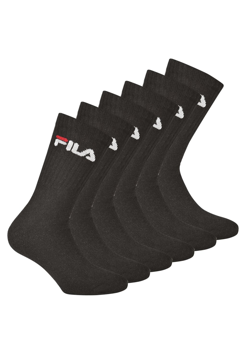 Носки UNISEX CREW 6 PACK Fila, цвет black