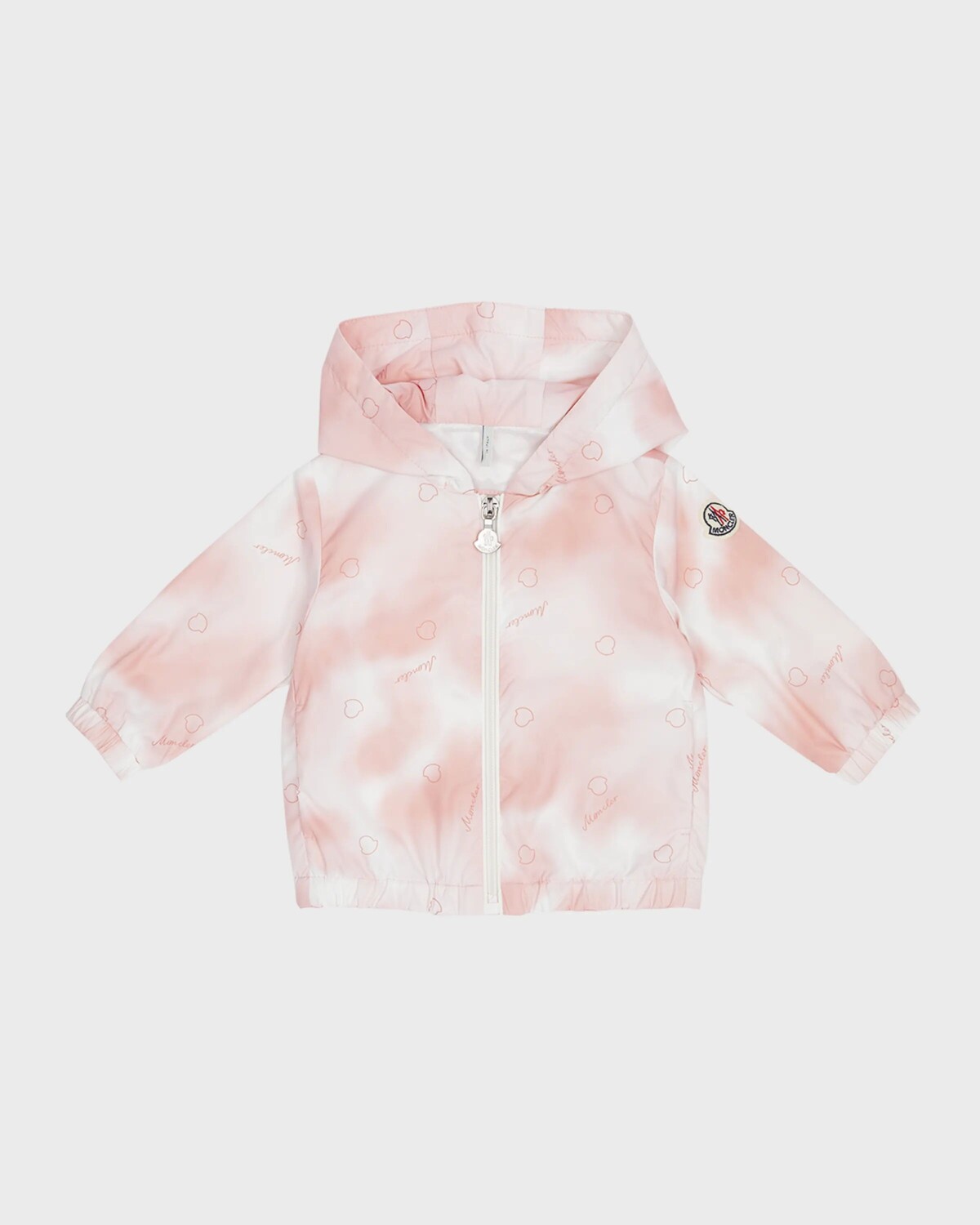 

Блузон с капюшоном и принтом тай-дай для девочек, размер 18M-3 Moncler, цвет Pastel Pink