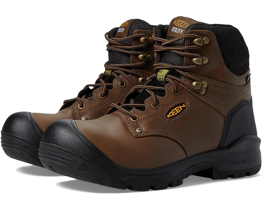 Ботинки KEEN Utility 6 Independence WP Soft Toe, цвет Dark Earth/Black ботинки 6 independence wp 400g keen utility темная земля