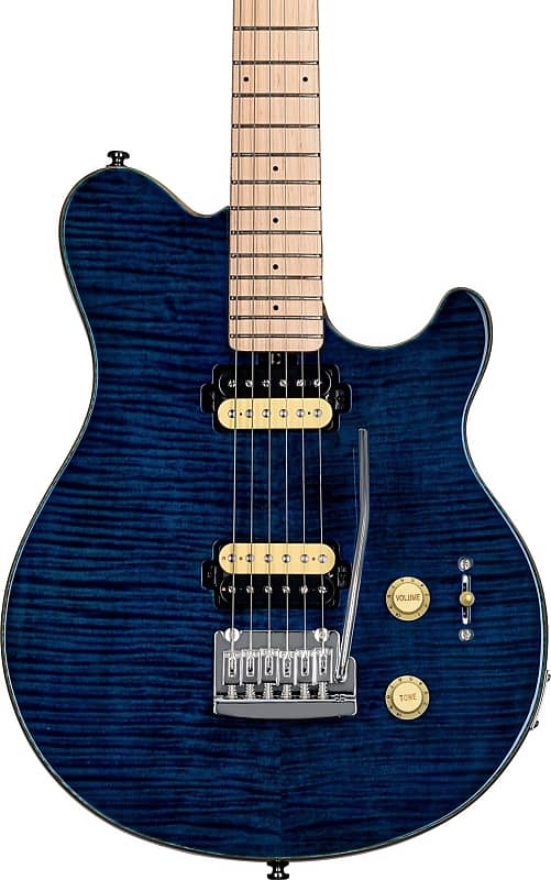 Электрогитара Sterling AX3FM Axis Flame Maple Top Electric Guitar, Neptune Blue электрогитара sterling axis in flame maple trans gold ax3fm tgo m1
