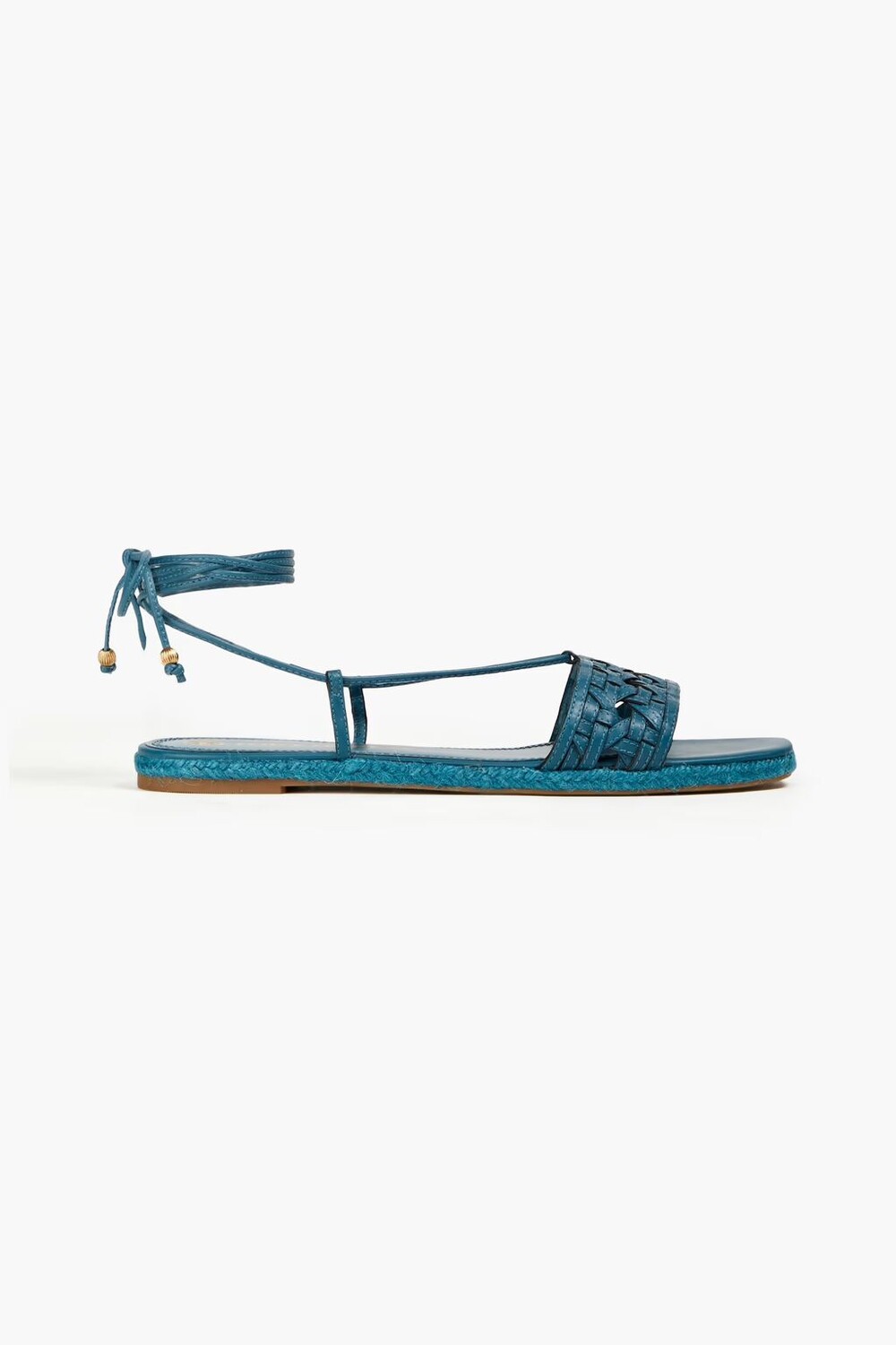 

Кожаные эспадрильи Basketweet Tory Burch, цвет морской волны