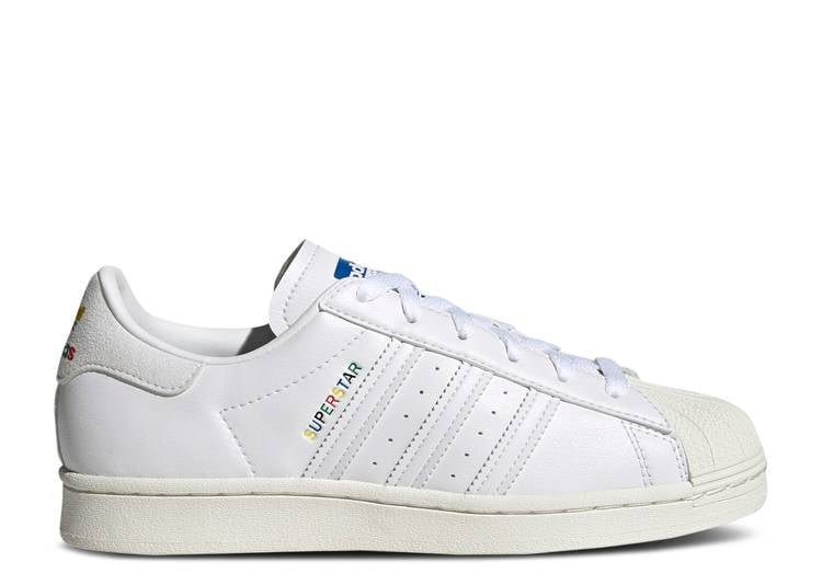 Adidas superstar sale rainbow metallic stripes