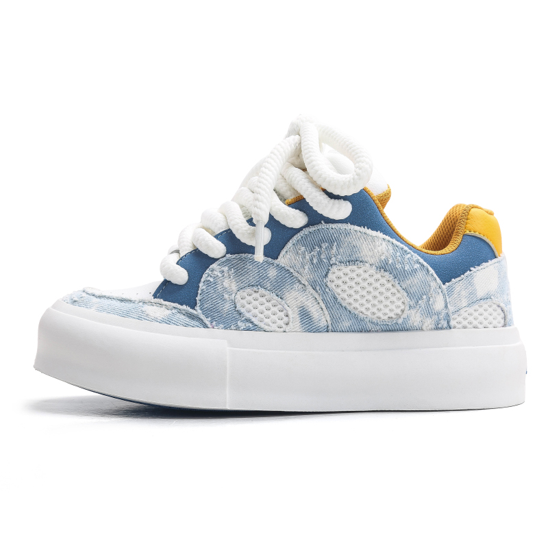 

Кроссовки Jifffly Skateboarding Shoes Unisex Swag, цвет Denim/Cow Print