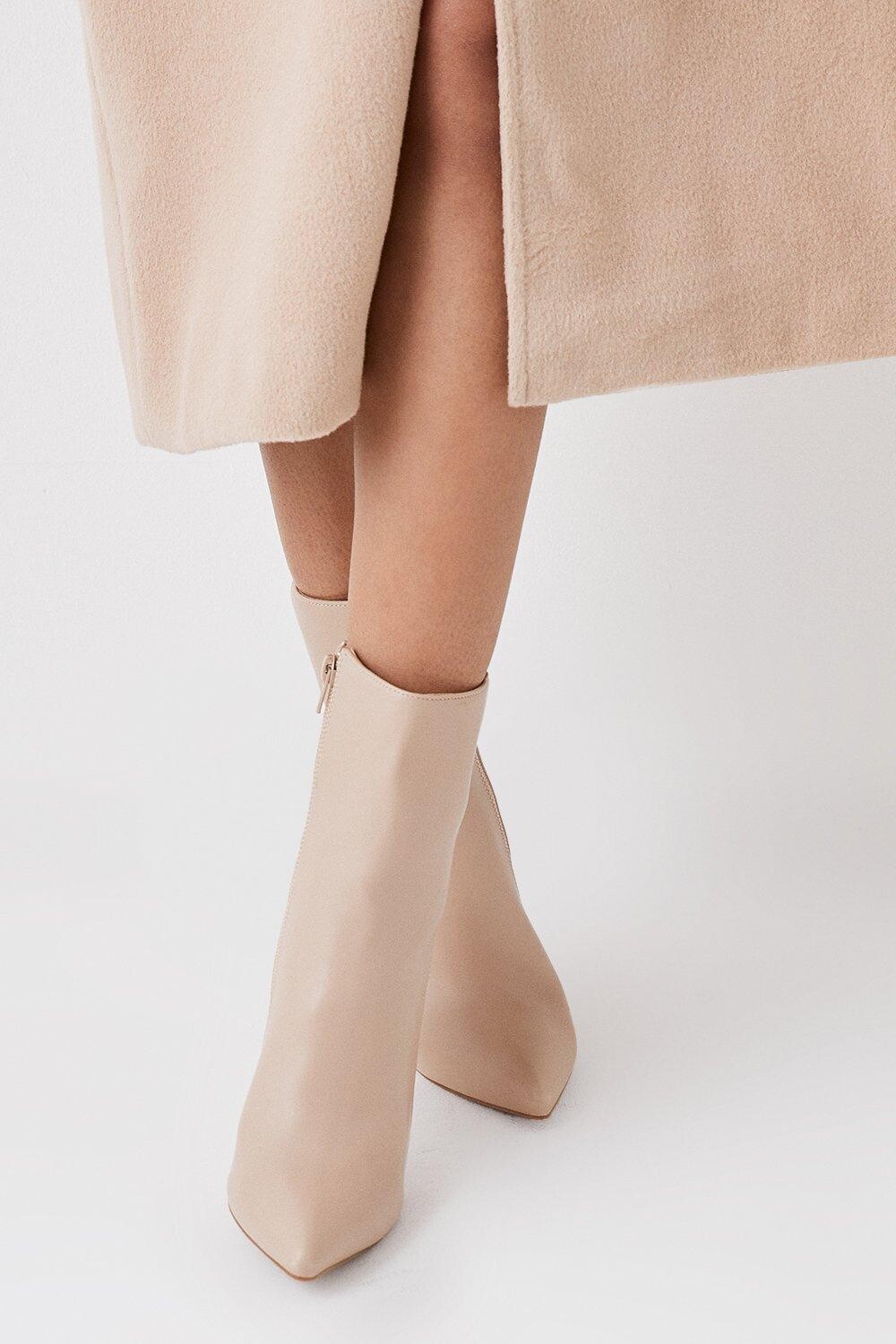 

Faith: ботильоны Madison на остроконечной шпильке Dorothy Perkins, бежевый