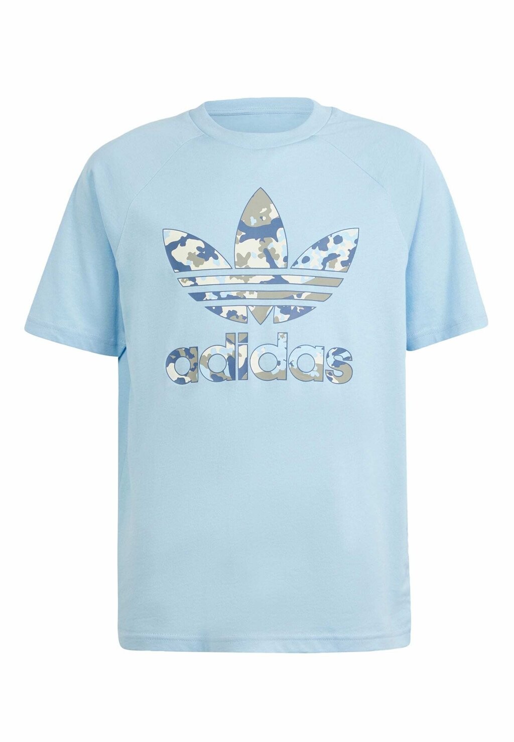 Футболка с принтом CAMO adidas Originals, цвет clear sky