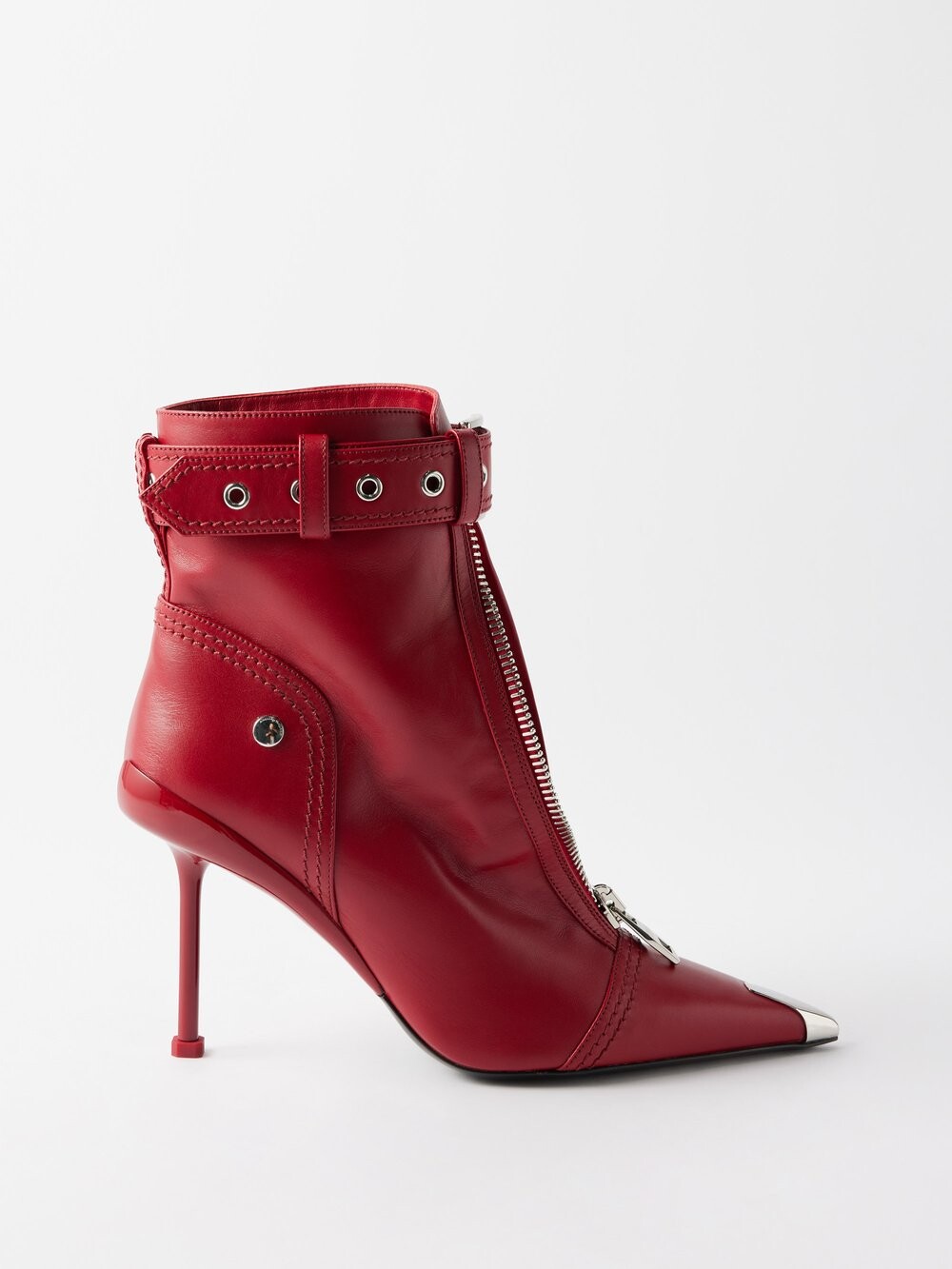 

Кожаные ботинки slash на каблуке Alexander McQueen, красный