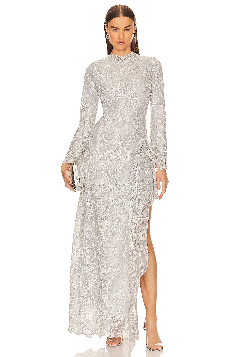 

Платье SIMKHAI Alda Gown, серебряный