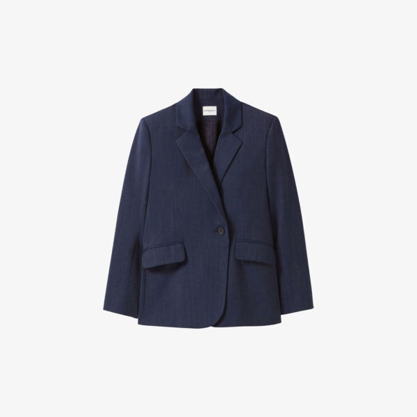 

Двубортный пиджак Regular-Fit из эластичной шерсти Claudie Pierlot, синий