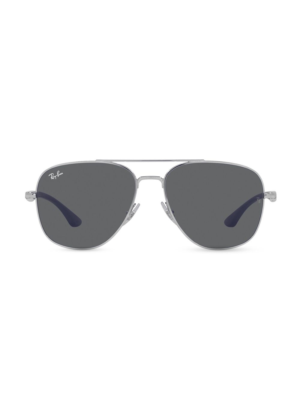 RB3683 Металлические квадратные солнцезащитные очки Ray-Ban, серебряный