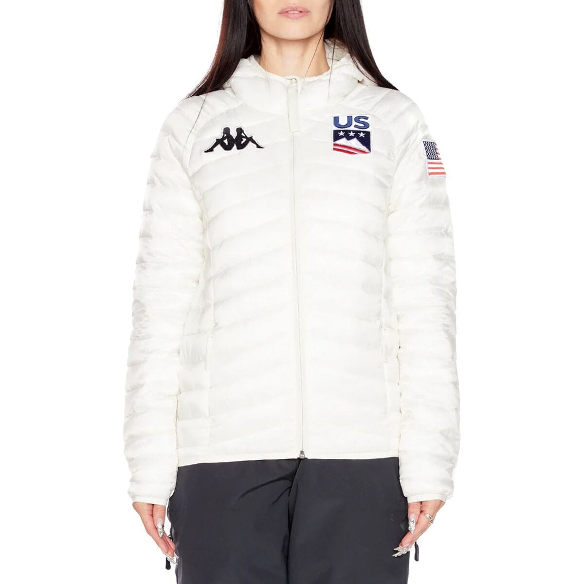 6cento 663 куртка сша Kappa Usa, белый kappa футболка для девочек kappa размер 140