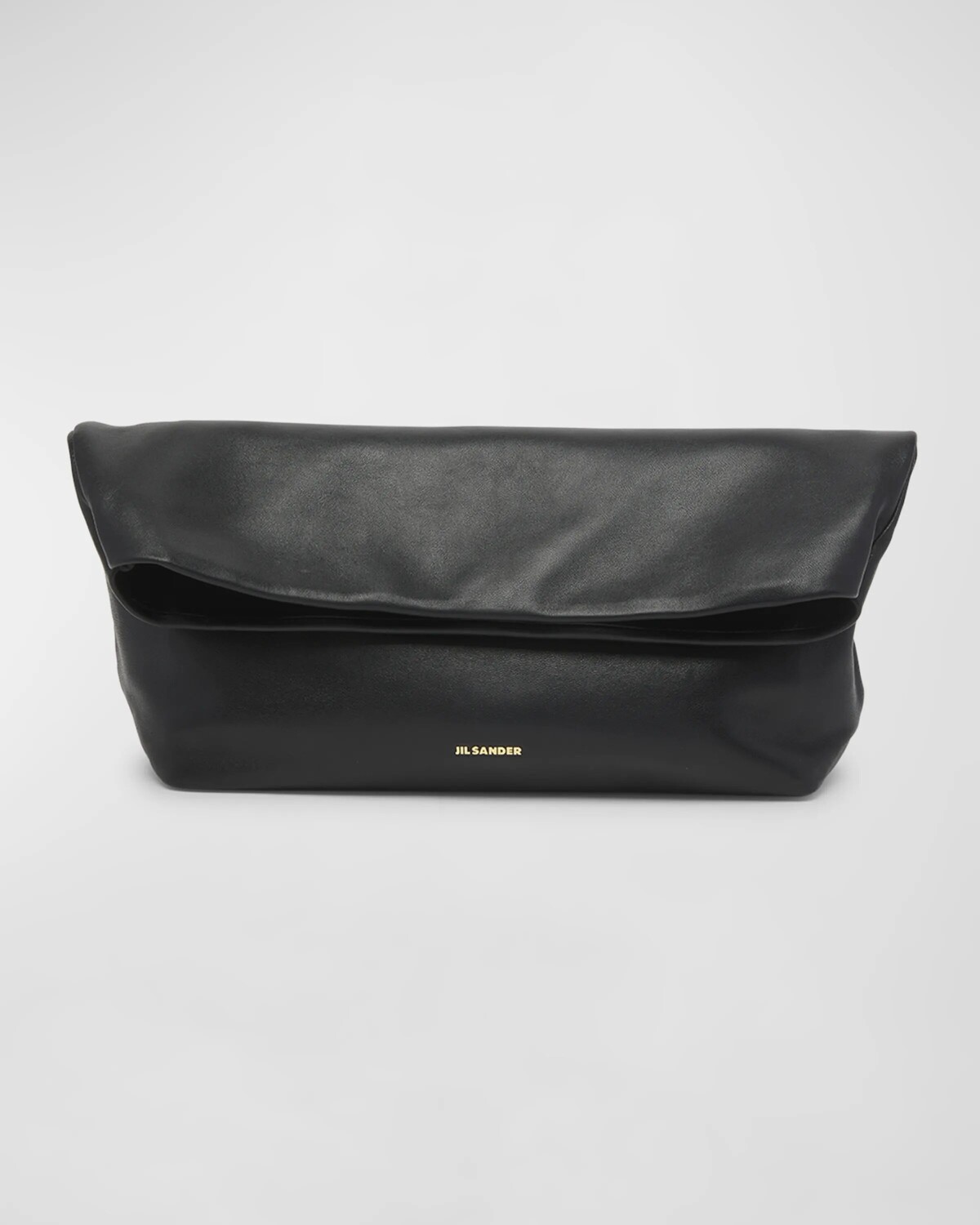 

Откидной кожаный клатч Jil Sander, цвет Black