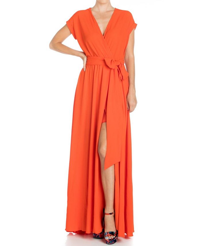 цена Женское платье макси Jasmine Meghan Los Angeles, цвет Flame