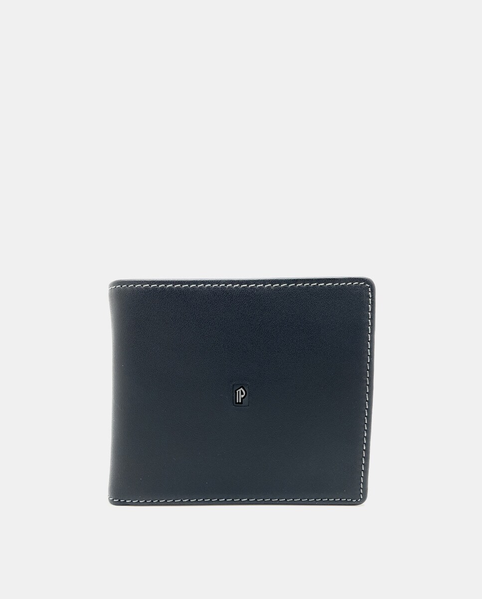 черный кожаный кошелек на семь карт pielnoble черный Черный кожаный кошелек Pielnoble, черный