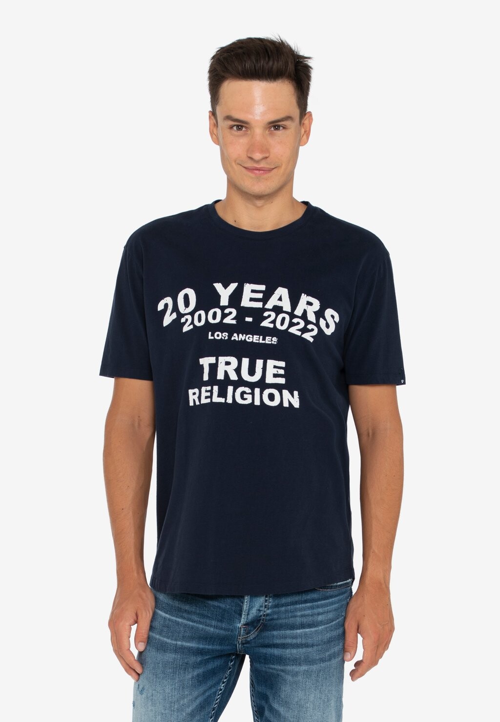 

Футболка с принтом True Religion, темно-синий