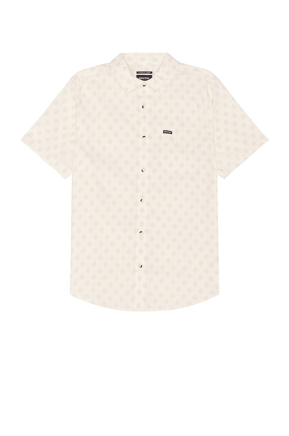 

Рубашка Brixton Charter Short Sleeve, цвет Off White & Jade Geo