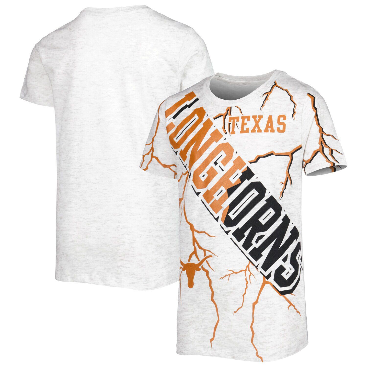 

Молодежная белая футболка Texas Longhorns с принтом молний Outerstuff
