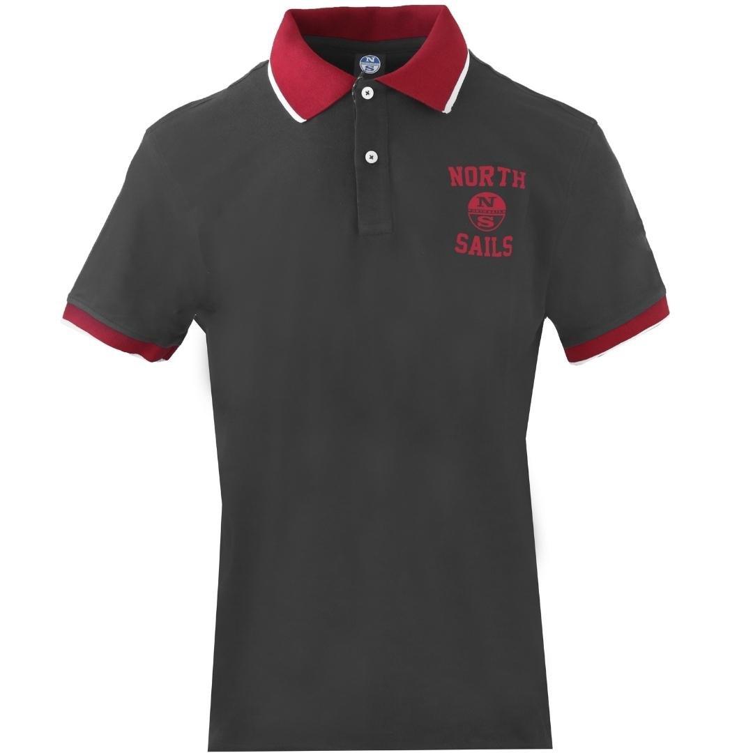 Черная рубашка-поло с логотипом Block North Sails, черный