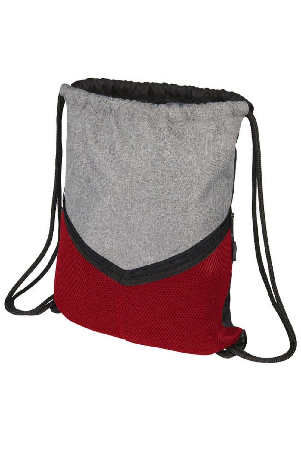 Спортивный рюкзак Voyager со шнурком Bullet, красный водонепроницаемый и износостойкий рюкзак из ткани оксфорд с двумя боковыми сетчатыми карманами