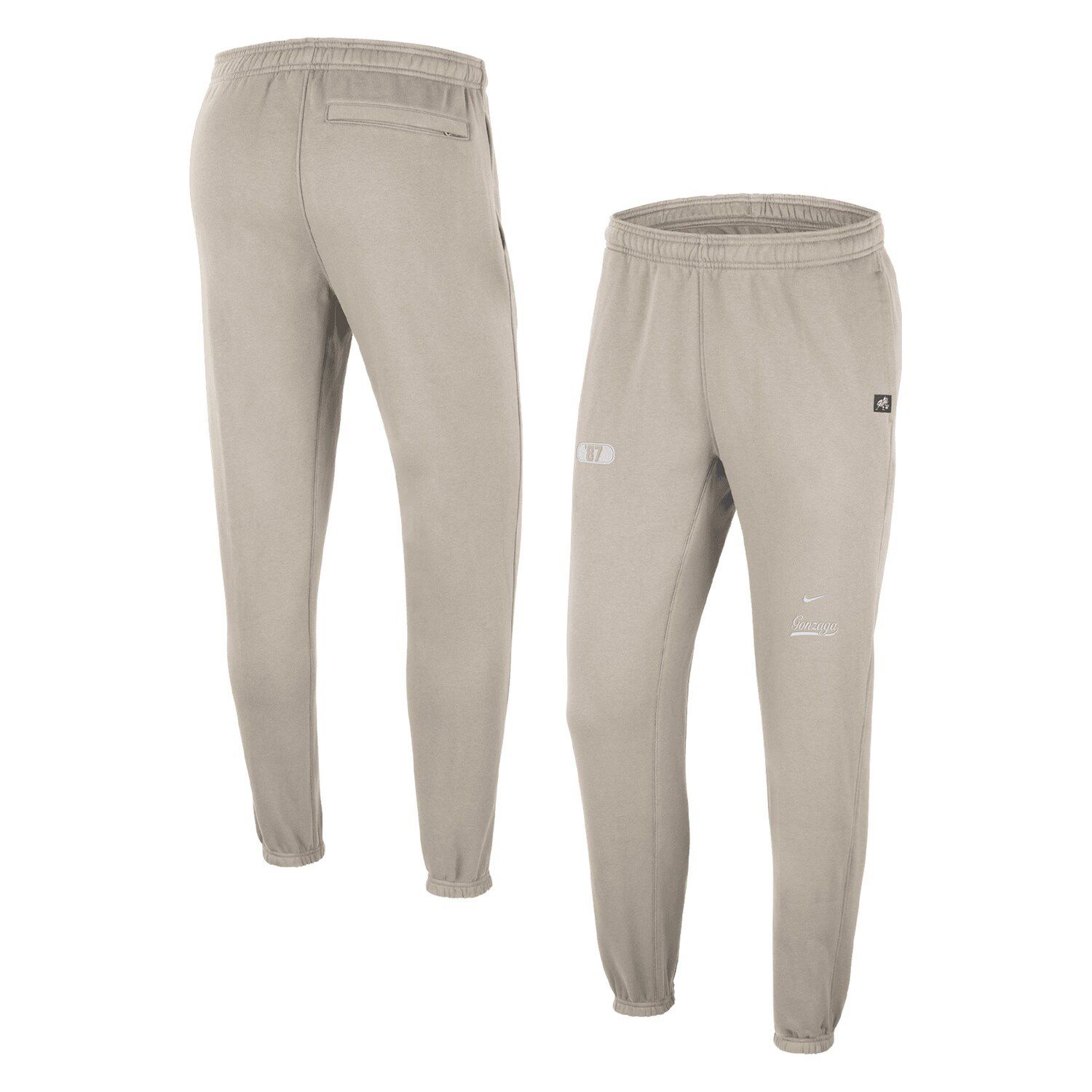 Мужские кремовые брюки-джоггеры Gonzaga Bulldogs Nike