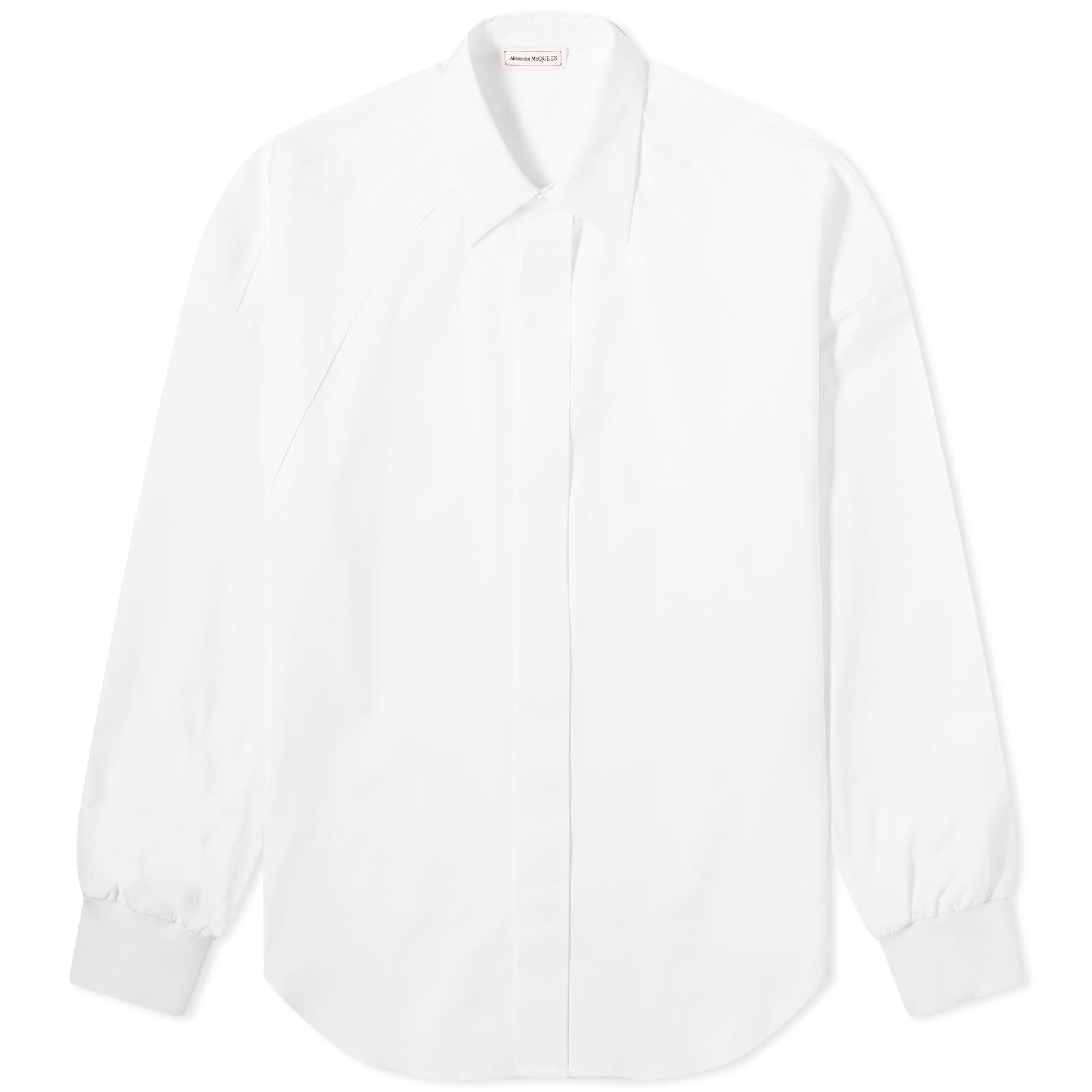 рубашка zara satiny drop shoulder черный Рубашка Alexander Mcqueen Harness Drop Shoulder, цвет Optical White