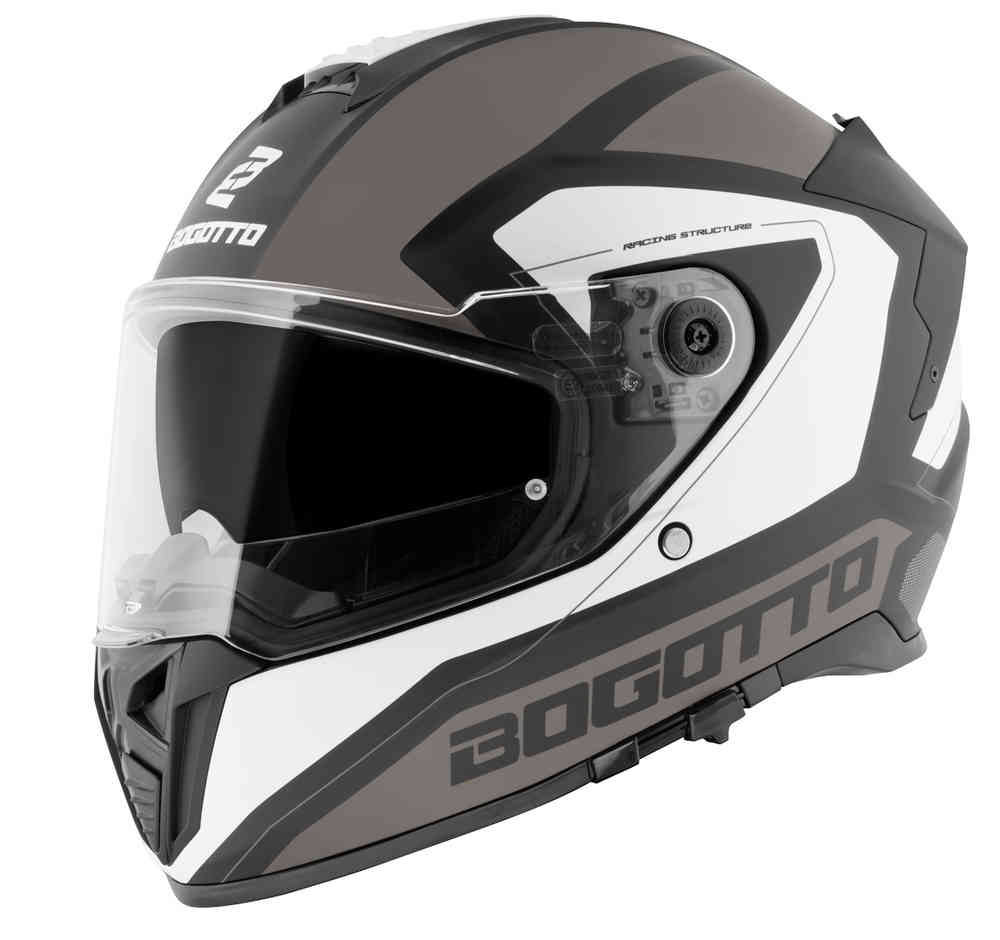 FF122 BGT Шлем Bogotto, серый/белый