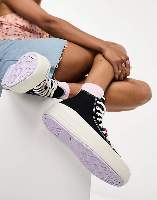 

Черные кроссовки Converse Chuck Taylor All Star Move с надписью Converse