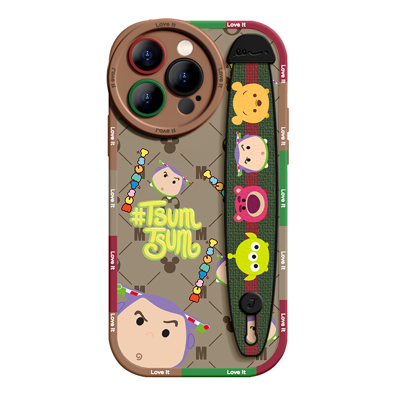 

Чехол для телефона Super Mouse Strawberry Bear Series, Big name probe Winnie Wristband holder model round lens