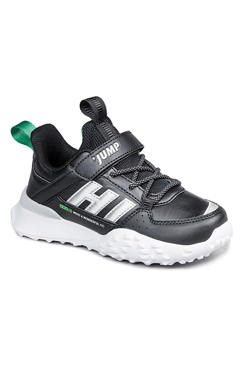 Детская спортивная обувь унисекс Jump, черно-зеленый
