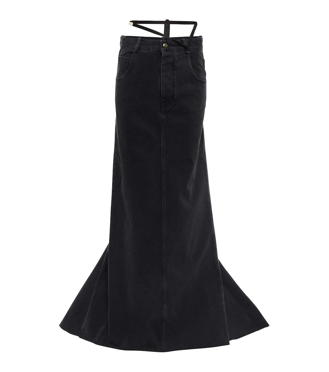 

Джинсовая юбка макси Goele ANN DEMEULEMEESTER, черный