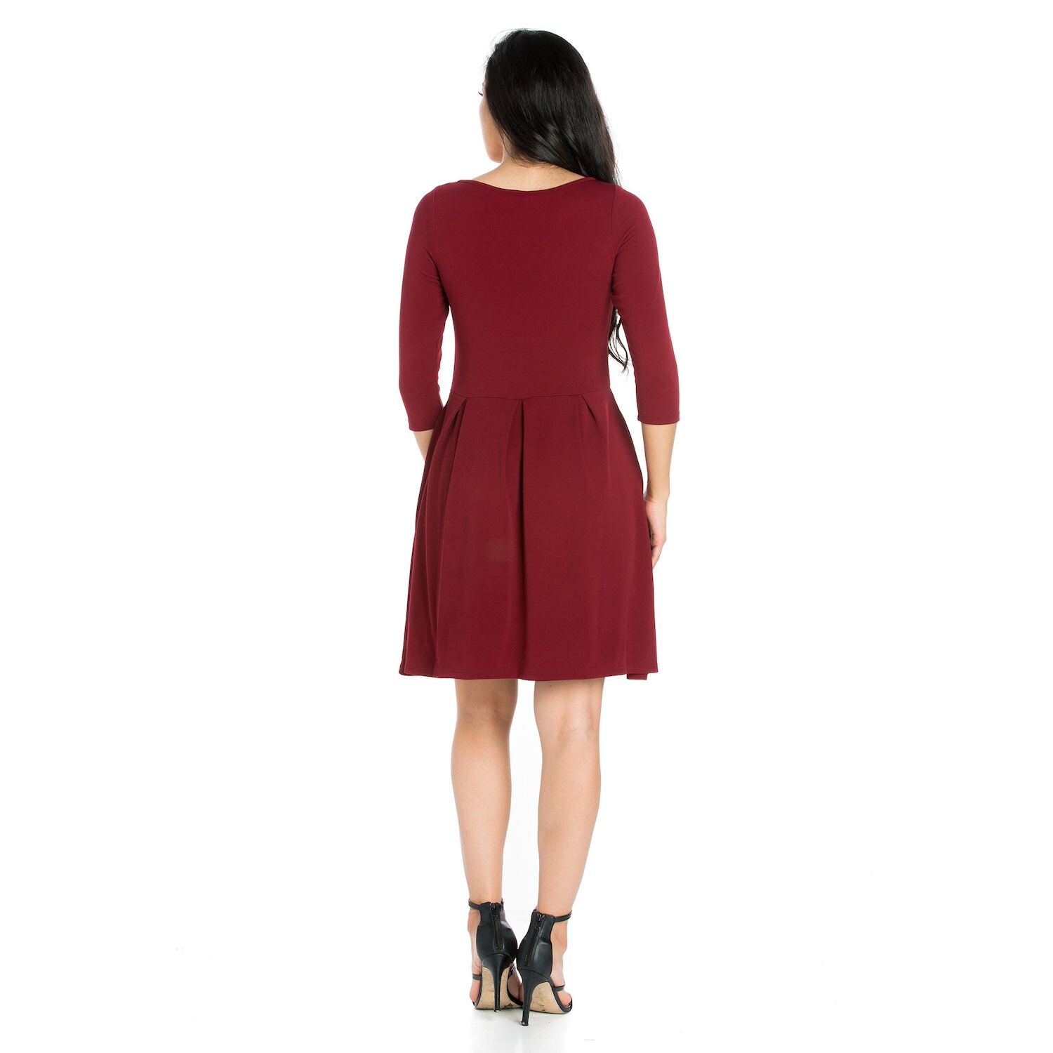 

Женское расклешенное платье с карманами 24seven Comfort Apparel 24Seven Comfort Apparel, черный