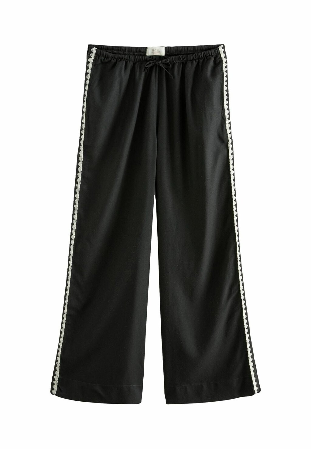 

Брюки TIE WAIST WIDE LEG TALL Next, черный
