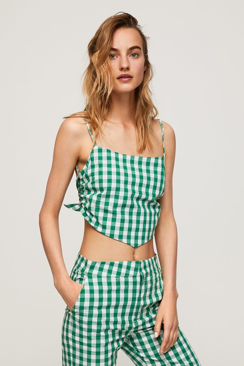 

Укороченный топ Gettie в клетку Pepe Jeans London, зеленый
