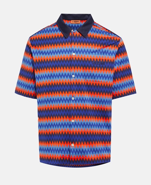 

Рубашка с короткими рукавами – удобная посадка Missoni, синий